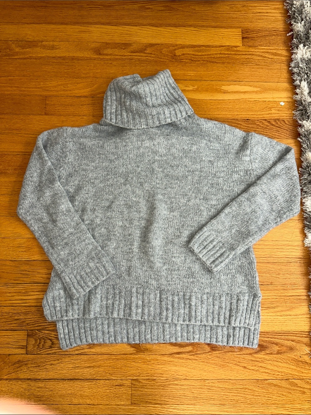 Lulu's Light Gray Cozy Turtleneck Sweater